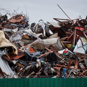 Metal waste dump for recycling